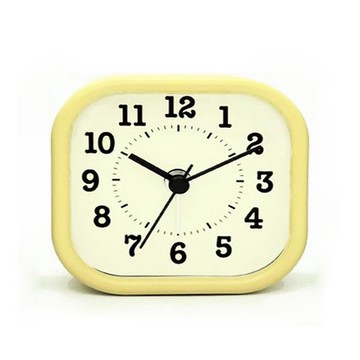 金屬靜音鬧鐘 黃