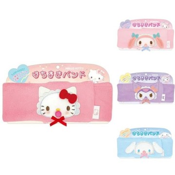 小禮堂 Sanrio 三麗鷗 絨毛造型吸水髮帶 (寶寶款) Kitty 美樂蒂 酷洛米 大耳狗