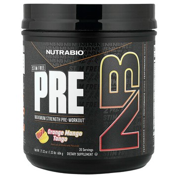 NutraBio, 鍛鍊前，無刺激性，橙子芒果探戈，1.33 磅（604 克）