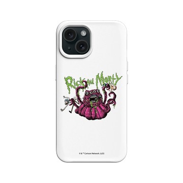 iPhone 15 SolidX 白 - 瑞克和莫蒂 Rick and Morty - 外星人襲擊
