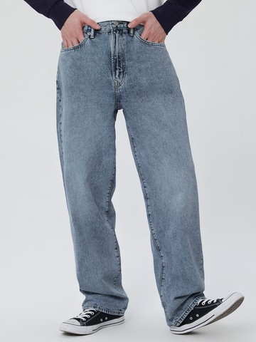 男裝 寬鬆牛仔褲-藍色