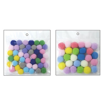 輕心毛球(2cm45入/2.5cm27入) 混色【九乘九購物網】