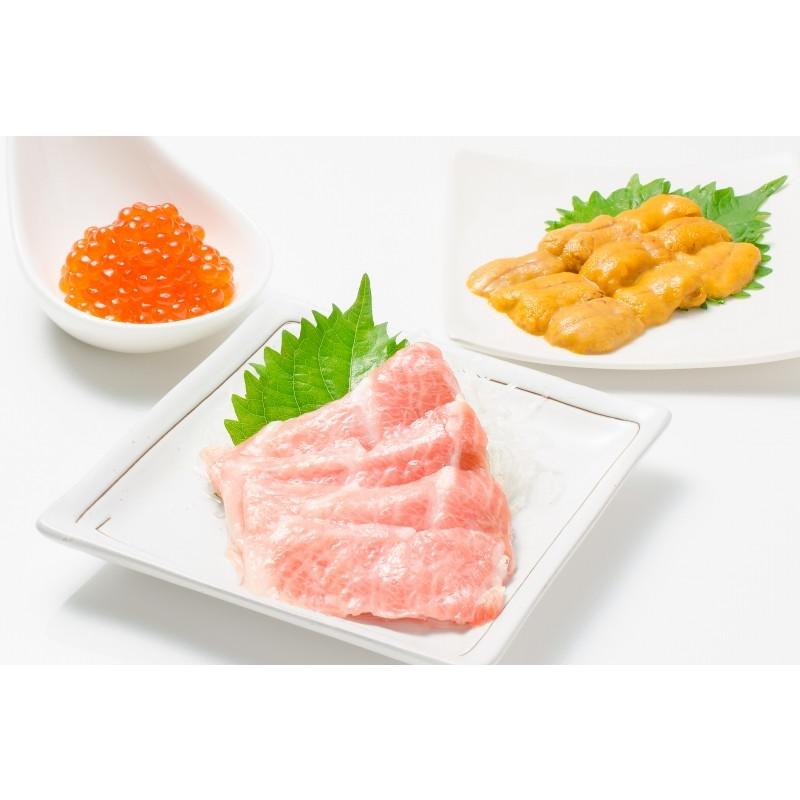 築地の海鮮丼セット（極み・約２杯分）本マグロ大トロ特盛り２００g＆無添加生うに＆北海道産イクラ 単品おせち 海鮮おせち