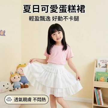 🎀biubiu童裝🎀現貨🌈女童短裙 半身裙 帶安全褲  防走光 蛋糕裙 半身短褲 蓬蓬裙 中大童 夏季
