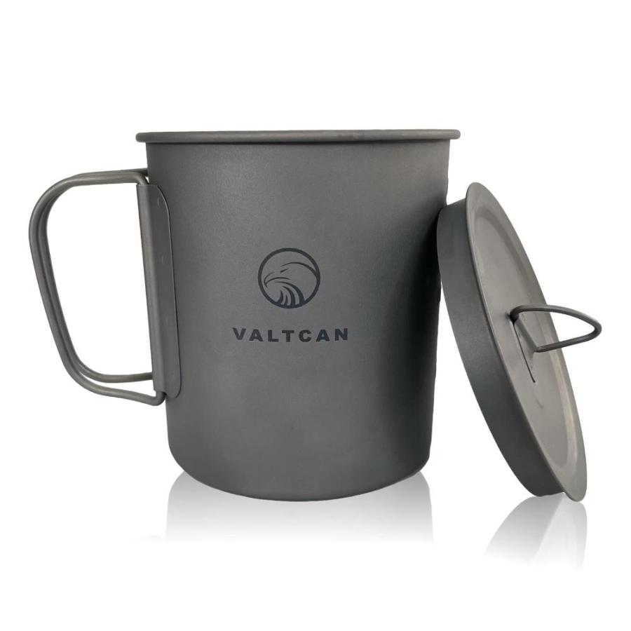 Valtcan 600ml Titanium Cup Mug Pot Backpacking Cup 20 oz with Tough Lid