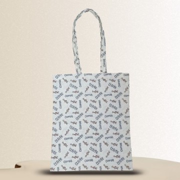 强力可重复使用的米色手提袋 环保 棉帆布袋与猫