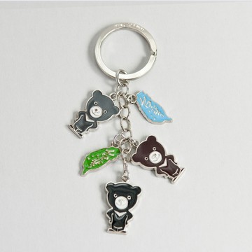 【仲夏周年慶】黑熊來了 金屬琺瑯鑰匙圈 吊飾/ 台灣黑熊我愛你 /Taiwan