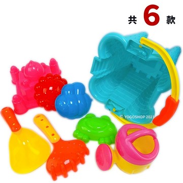 城堡沙灘工具桶 中四角沙桶 8件式 678/一桶入(促150) 海灘工具桶 小孩堆砂工具 玩沙模具 沙灘玩具-創B-678A【APP滿額下單10%點數(單一帳號最高5000點)】1/31止