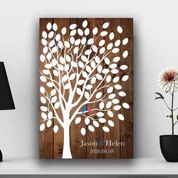 愛情鳥簽到樹 婚禮簽到 簽名簿 簽名綢 簽名樹 婚禮簽名板