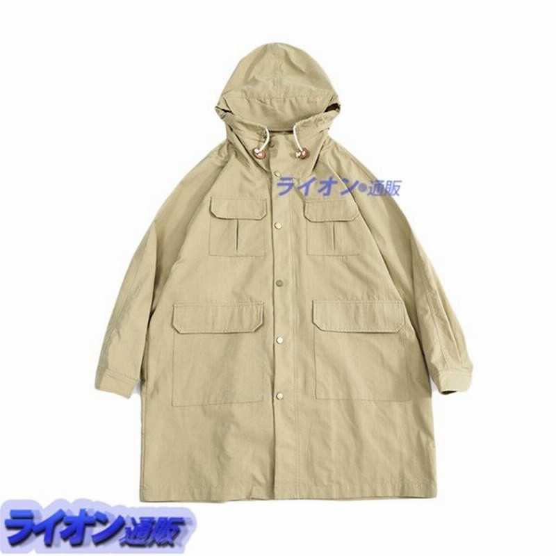 メンズ スプリングコート ミディアム丈 コート 多ポケット カジュアル カーゴジャケット ビックシルエット フード付き 長袖 通販 Lineポイント最大get Lineショッピング