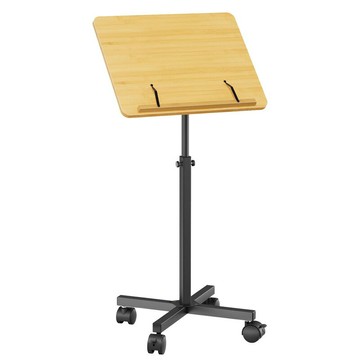 多功能可調節講台棕色 課堂講課的滾動講台支架音樂書架