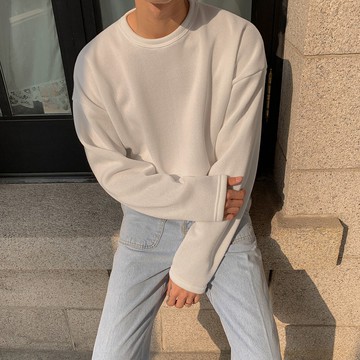 正韓針織內刷毛 圓領長袖上衣 情侶款 7色 YUPPIE 預購商品