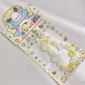 繽紛小糖豆丨串珠手機繩。掛鏈。掛繩。手機鍊丨彌雅原創設計