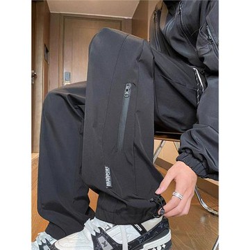 暴雨級防水沖鋒褲男士山系戶外軟殼工裝褲子寬松休閑春秋登山長褲