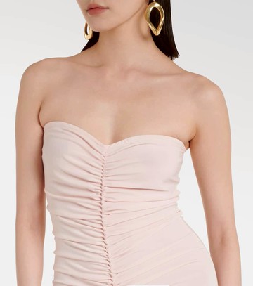 Norma Kamali Ruched strapless gown