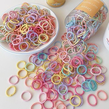 🍭臺灣出貨🍭嬰兒彩色拇指髮圈兒童2025新款女童高彈力頭繩寶寶不傷發扎橡皮筋 寶寶髮圈 小髮圈 拇指髮圈 幼兒髮圈