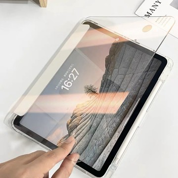 2022款雙麵冰晶殻ipad保護套pro11寸透明360旋轉aiair5平闆保護套