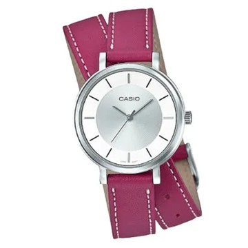 CASIO 卡西歐 真皮錶帶 礦物玻璃 50米防水 女錶 LTP-E143DBL-4A1
