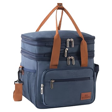 便攜型加厚牛津布保溫保冷袋 18L 28x23x30cm  藍色