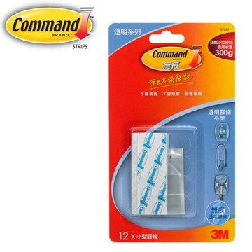 3M 無痕透明膠條 小型 / 卡 37024【APP滿額下單4%點數(單一帳號最高1000點)】7/31止