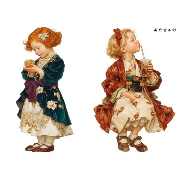 【9 月新品】08-146-0027 人物貼紙 幻想復古浪漫茶館