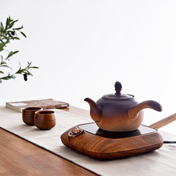 邱公子家用功夫茶具陶瓷燒水壺電陶爐小型小茶爐煮茶爐提梁壺粗陶