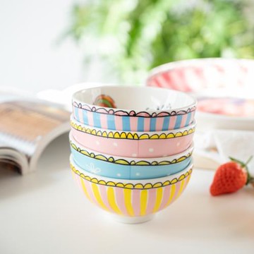 【夢田良品】BLOND荷蘭太太亞洲系列出口手繪沙拉碗甜品碗水果碗