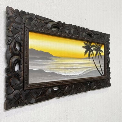 バリ島　額絵　③ バリ島絵画 収穫(額付き) アーティスト作品 - メルカリ