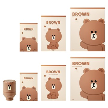 LINE FRIENDS 換季出國必備 多用途真空壓縮袋7件組  7個  1組  超大(100 x 80cm) + 大(80 x 56cm) + 中(70 x 45cm) + 電動打氣筒(9 x 6cm)