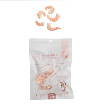 PETCOOK 派庫廚房 極鮮蝦大廚凍乾  台灣半淡海蝦仁 凍乾零食  真材實料  鮮蝦  30g  1包
