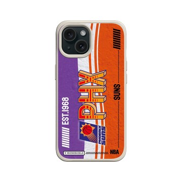 iPhone 15 SolidX 貝殼灰 - NBA - 復古球員卡-鳳凰城太陽 Phoenix Suns - Vintage Card