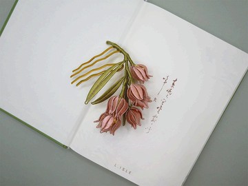 鈴蘭 漸變色 纏花旗袍配飾發飾發釵古風中式小清新漢服 可客製改