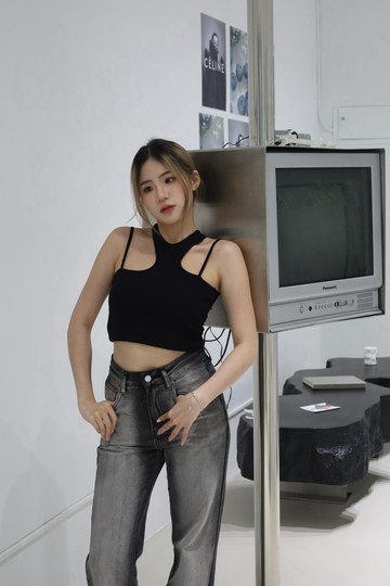 不規則削肩背心