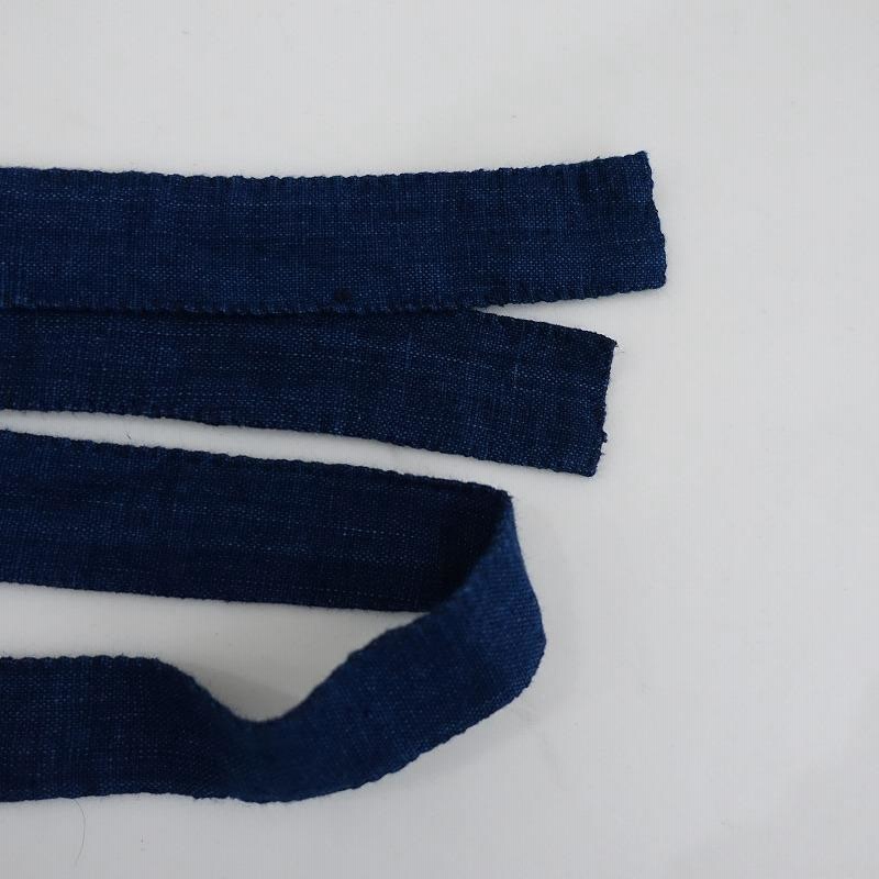 えみおわす 藍染め異素材切替え筒形サロンスカート -【中古】【12L12  