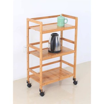 移動置物架帶輪書架家用小推車收納柜廚房架子落地辦公客廳儲物木