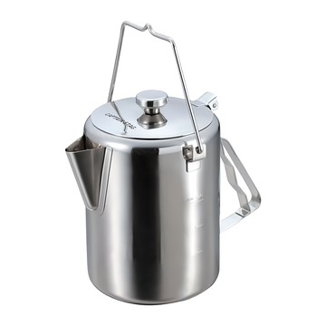 CAPTAIN STAG 鹿牌 不鏽鋼燒水壺 UH-4208 1.9L 乾淨衛生易清洗 底部加厚0.6mm 可與柴火台與柴爐使用  不鏽鋼  1盒