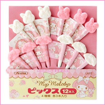 【震撼精品百貨】My Melody 美樂蒂~日本SANRIO三麗鷗 美樂蒂食物叉旗/水果插/點心叉*33130