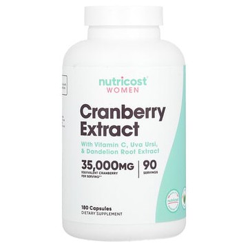 Nutricost, 女性，蔓越橘提取物，35000 毫克，180 粒膠囊（每粒膠囊 17050 毫克）