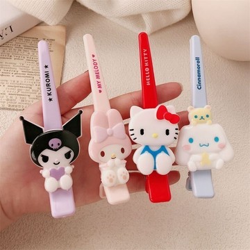 💕 可愛髮夾 Kitty美樂蒂髮夾 鴨嘴夾 一字夾 kitty髮夾 長髮夾 大號鴨嘴夾髮飾邊夾車邊劉海夾子髮飾 造型髮夾