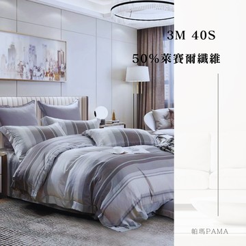 【帕瑪PAMA】3M 40S 50%萊賽爾纖維床包組/雙人加大6X6.2/慕尼