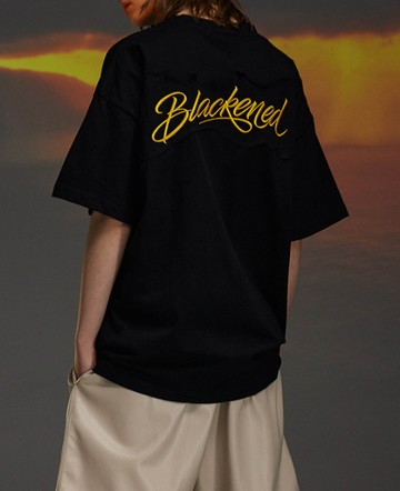 FINDSENSE X 2023 街頭時尚潮流 男士 寬鬆 貼布刺繡字母 半袖短T  特色短T 學生T