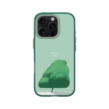 iPhone 16 Pro Clear 憂墨綠 - ENHO - 鳥與樹・靜