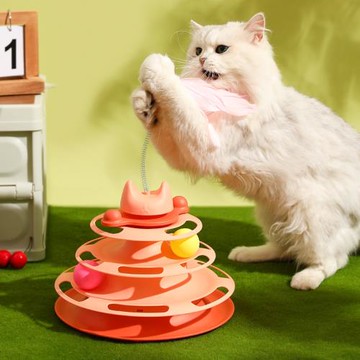 貓咪玩具自嗨解悶貓咪轉盤自動逗貓棒神器