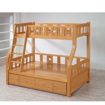 文創集 杜摩卡4尺單人雙層高床台組合(四抽收納櫃＋雙層床台)-203x130x180cm免組