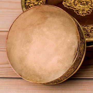 藏傳用品尼泊爾曼扎盤手工雕花純銅紫銅色曼茶羅送寶石