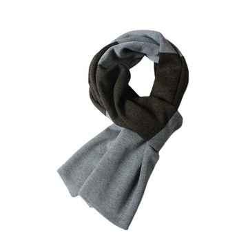 現貨+預購 圍巾針織披肩-保暖拼色厚羊毛針織圍巾男女配件5色74io16【獨家進口】【米蘭精品】