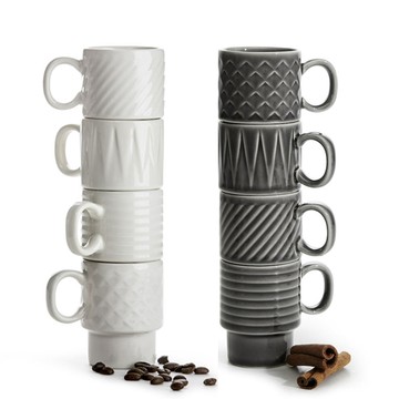 Sagaform Coffee & More 系列 濃縮咖啡杯4入-兩色 - 白