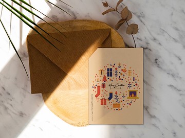 洛可可草莓 WELKIN手創明信片-聖誕小物耶誕卡【CM17070】