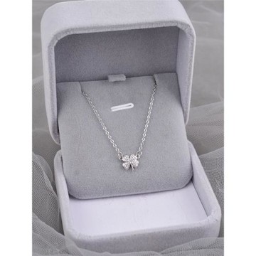 925純銀項鏈女幸運四葉草輕奢小眾高級感2025年新款潮鎖骨鏈刻字