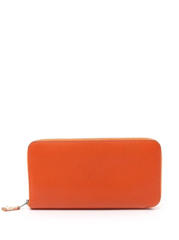 Hermès - 2014 pre-owned Azap Epsom-leather wallet - women - Calf Leather - One Size - Orange